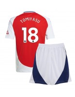 Arsenal Takehiro Tomiyasu #18 Domácí dres pro děti 2024-25 Krátký Rukáv (+ trenýrky)